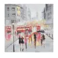 MALOWANY OBRAZ NA PŁÓTNIE Rain London -A- 100X3X100 cm